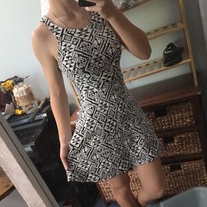 Charlotte Russe Geometric Black and White Mini Dress